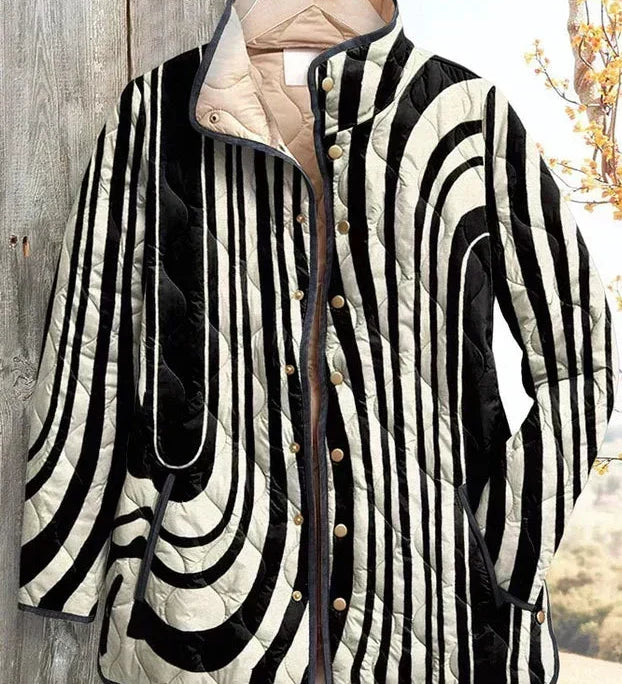 Hanne™ | Steppjacke im Zebra-Muster