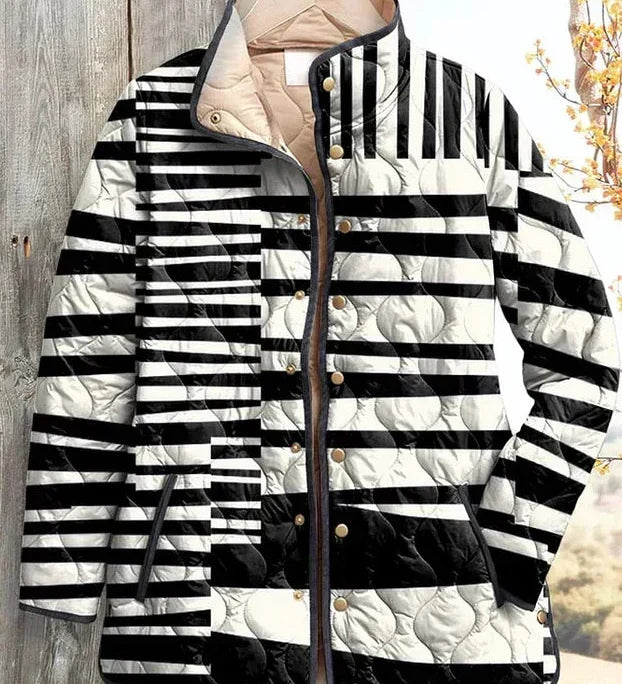 Ulla™ | Steppjacke im Streifenmix