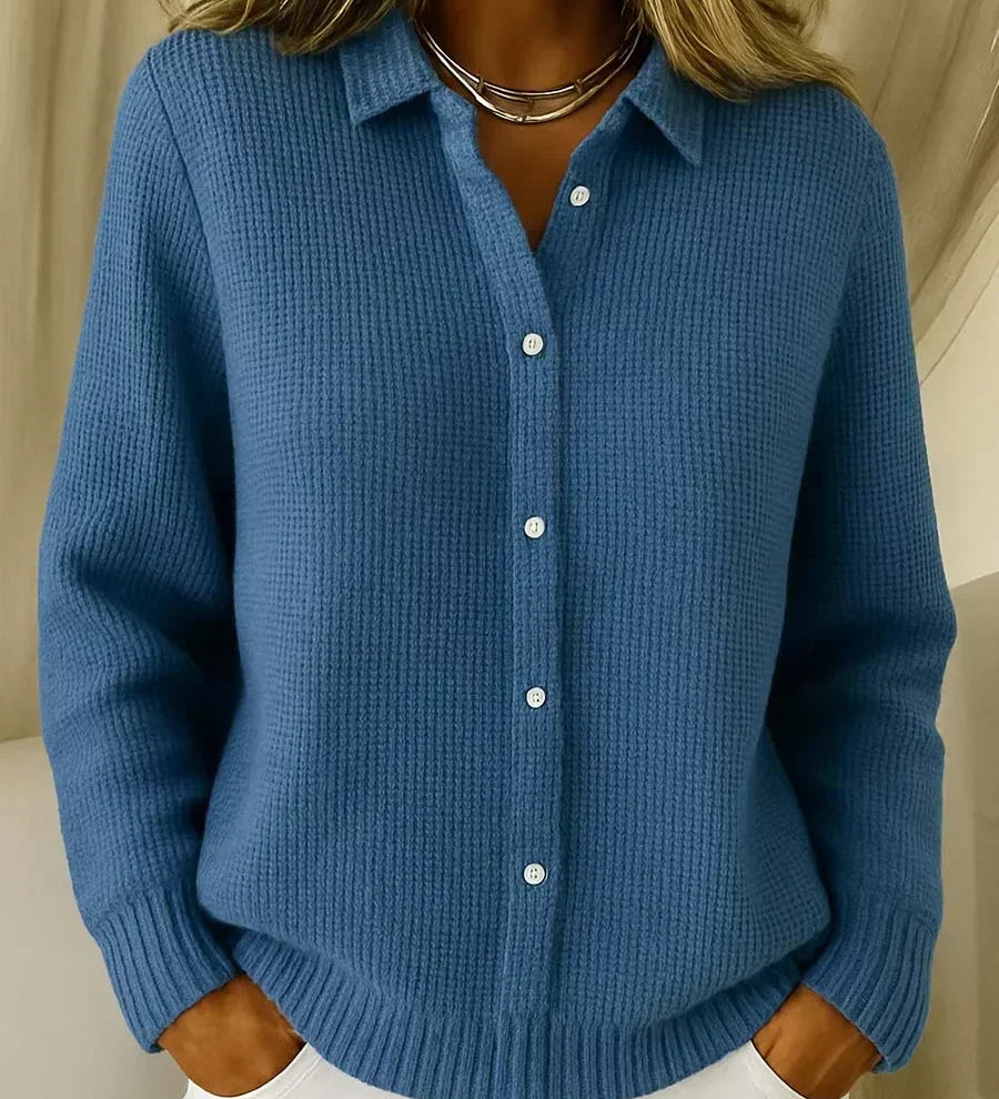 Hanni | Karierte Strickjacke mit Knöpfen